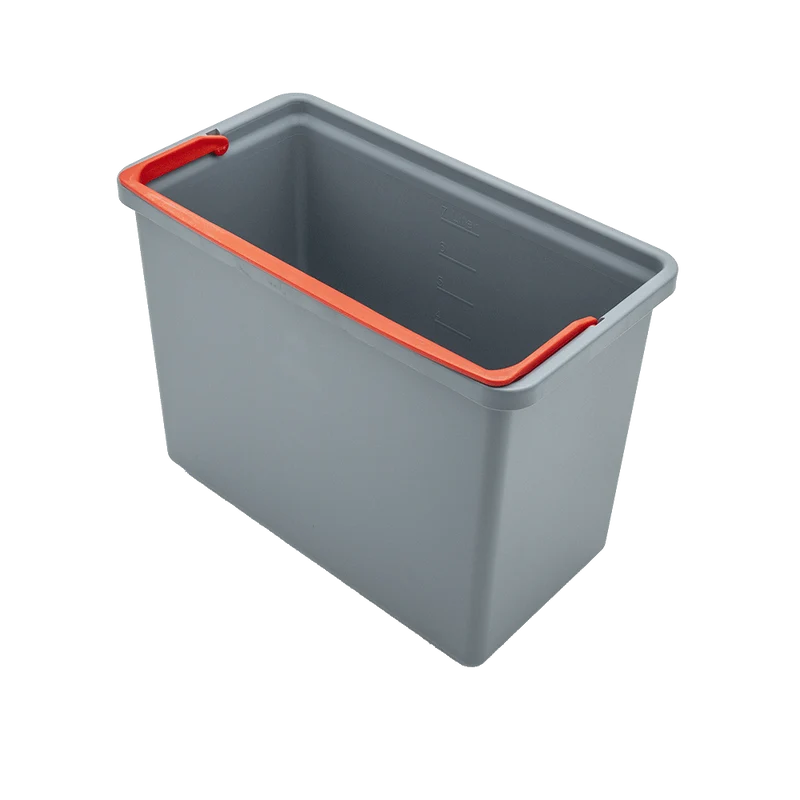 306536 Eimer 7 Liter, grau, roter Henkel für VariX ZERO SPRiNTUS