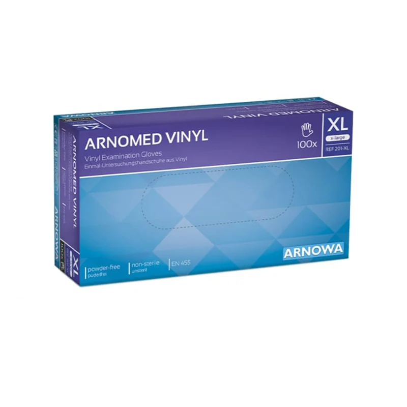 ARNOMED Vinyl PF Einmalhandschuhe, puderfrei, transparent