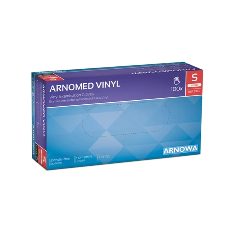 ARNOMED Vinyl PF Einmalhandschuhe, puderfrei, transparent