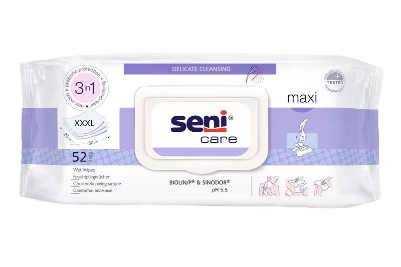 Seni Care Maxi Feuchttücher | Packung (52 Stück)