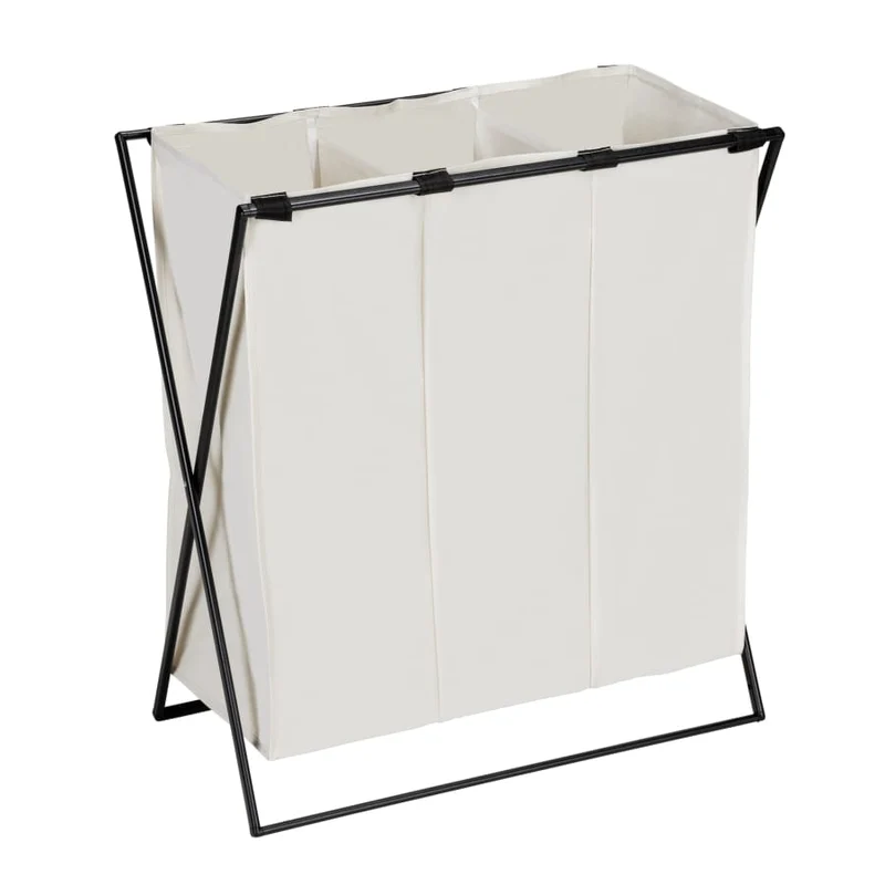 WENKO Wäschesammler Trio XL mit Eisengestell, 145 Liter