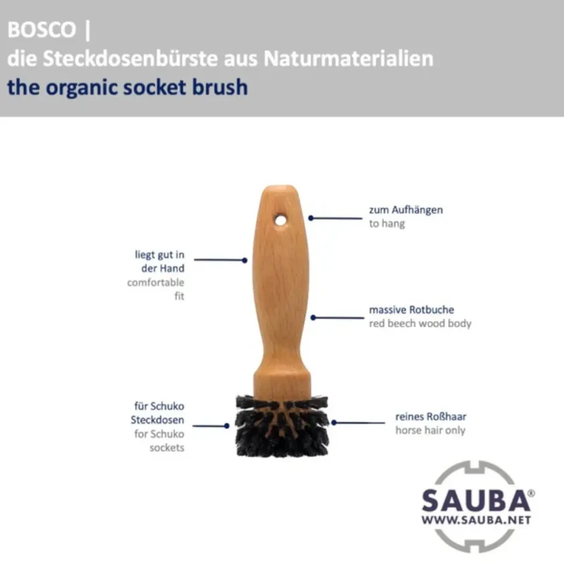 SAUBA Holz-Steckdosenbürste Bosco