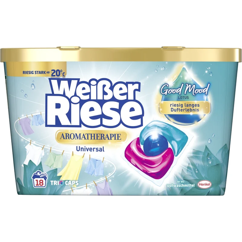 Weißer Riese Universal Trio-Caps Aromatherapie Lotus & Mandelöl, 18 WL