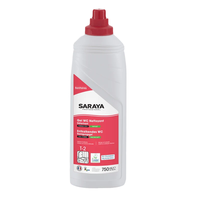 Saraya WC Gel Reinigungsmittel Ecolabel | Flasche (750 ml)