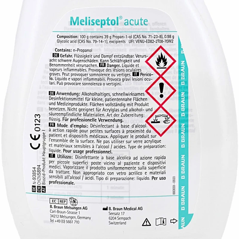 B. Braun Meliseptol® acute Flächendesinfektionsmittel parfümfrei