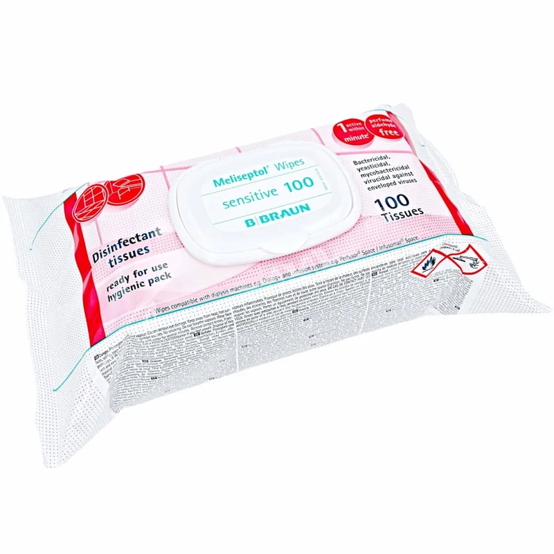 B. Braun Meliseptol® Wipes sensitive Flowpack Desinfektionstücher