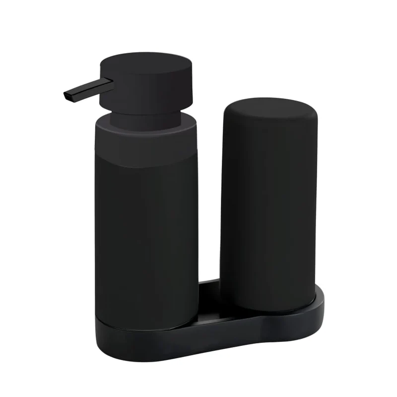 WENKO Easy Squeez-e Spülstation 2in1, 250 ml, schwarz