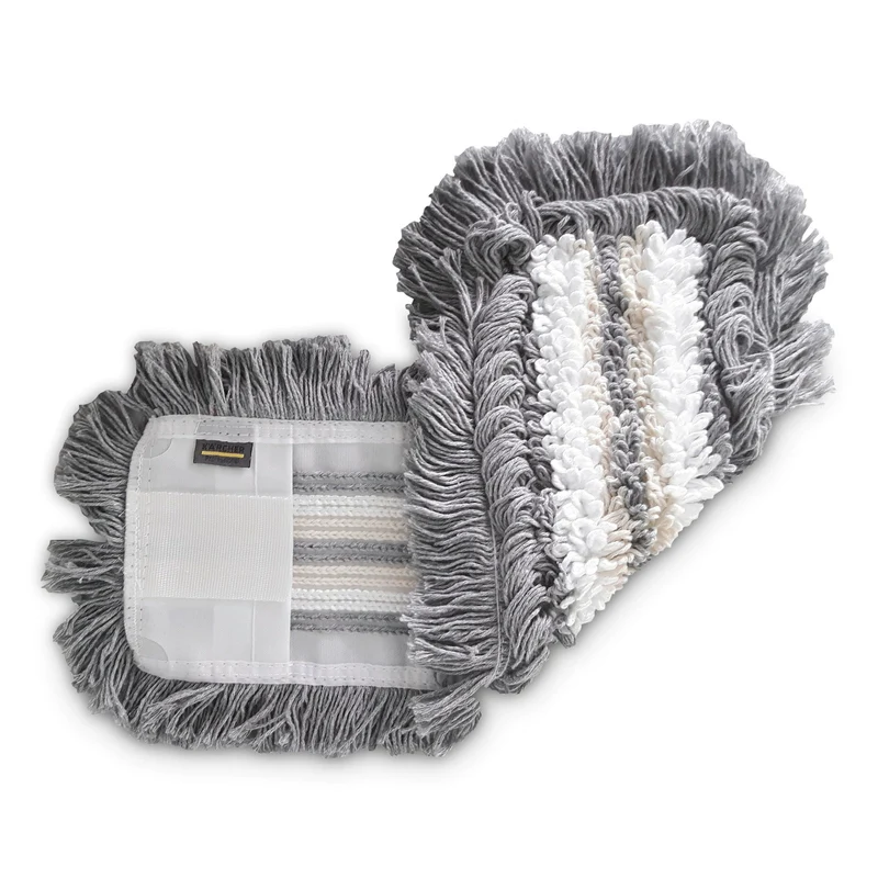 TrioMop (Tasche/Lasche), 40 cm, grau/weiß