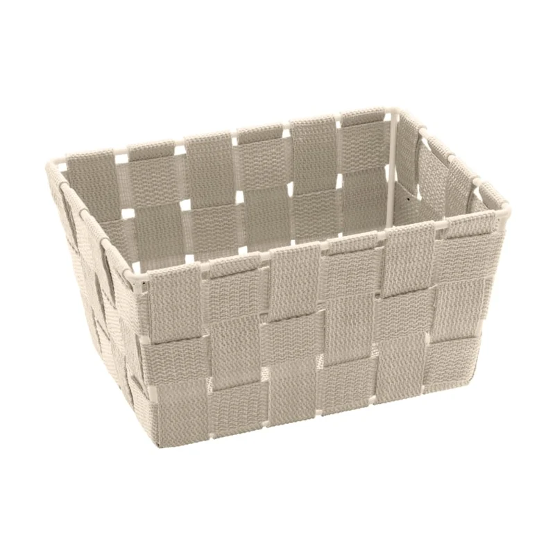 WENKO Adria Aufbewahrungskorb Mini, beige, 19 x 9 x 14 cm