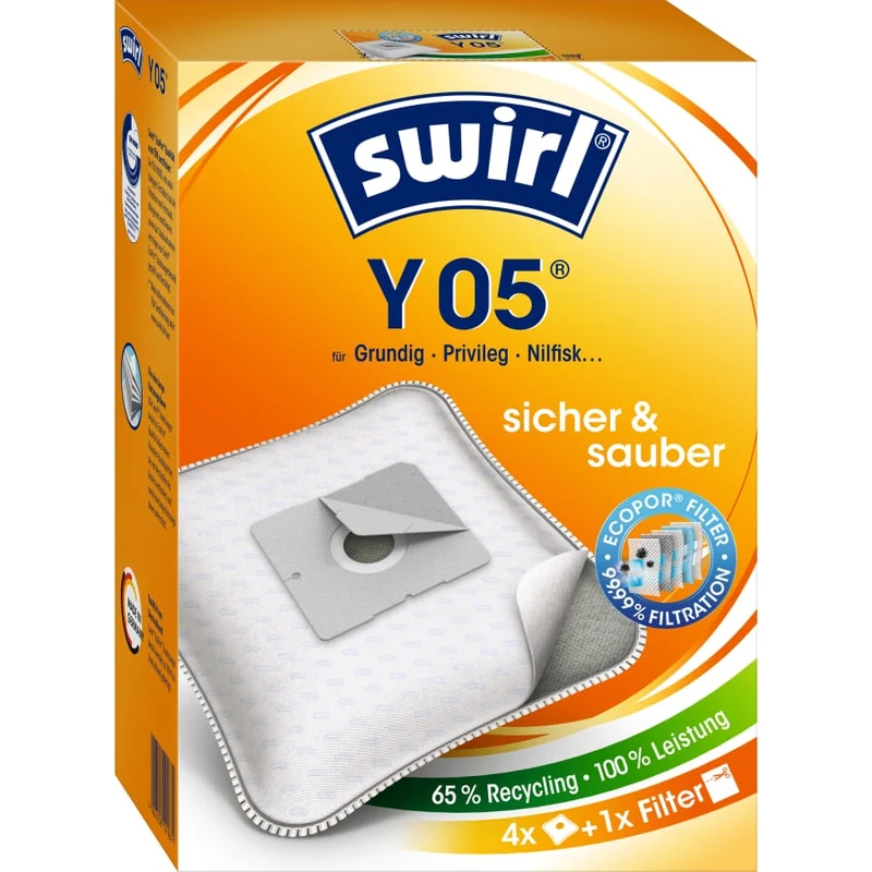 SWIRL Y 05 MicroPor Plus Green Staubsaugerbeutel Vorteilspack