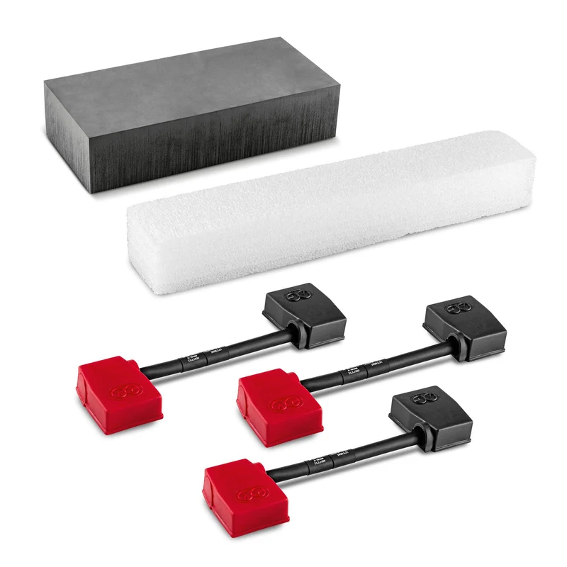 Batterieeinbausatz mit 2 Abstandhaltern und 3 Verbindungskabeln