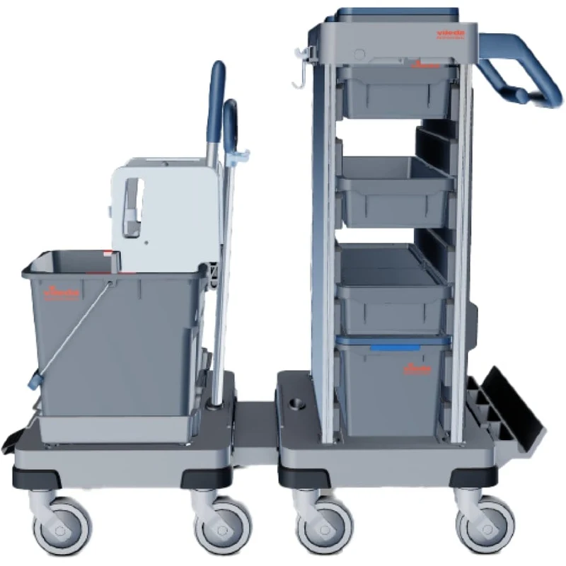 Vileda Professional Origo 2 A-B Reinigungswagen mit Eimern und Presse