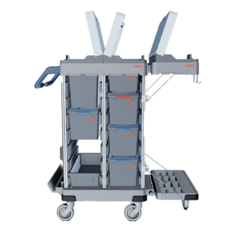 Vileda Professional Origo 2 CX Reinigungswagen mit klappbarem Abfallbereich