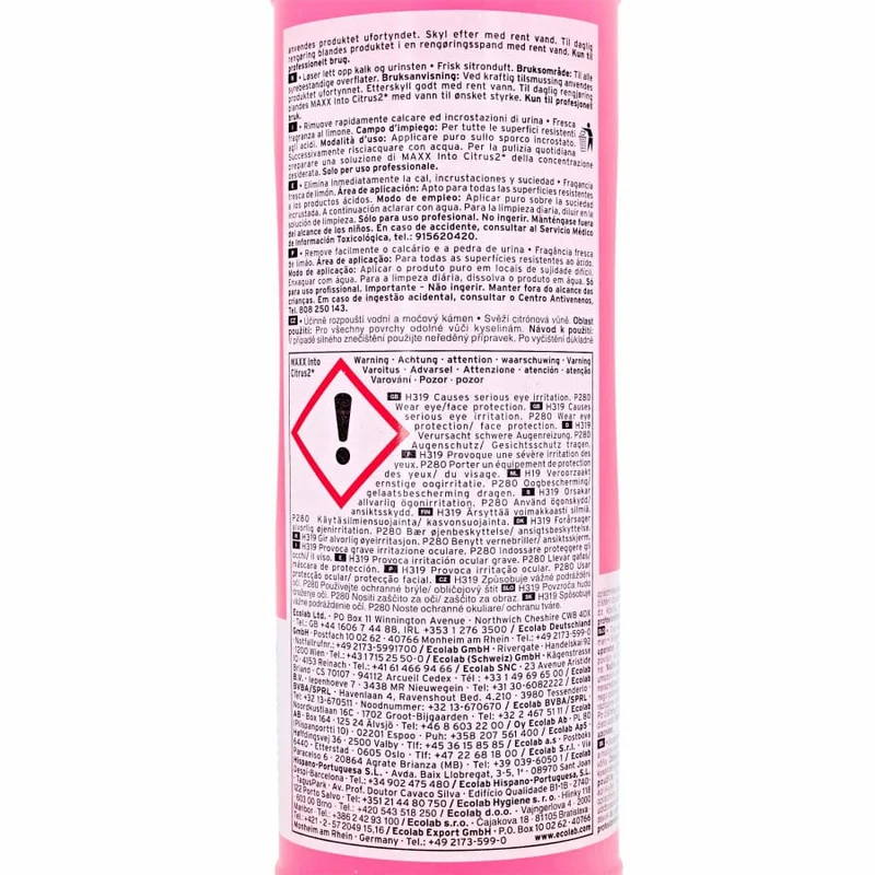 ECOLAB MAXX Into Citrus 2* Hochleistungs-Sanitärreiniger