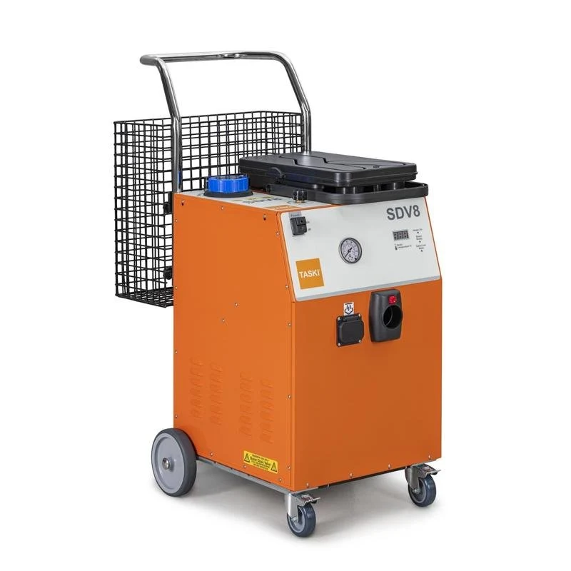 TASKI Steam SDV8, Dampfreiniger mit 8 bar Dampfdruck, integrierter Absaugung und Reinigungsmittel-Aufsatz. | Packung (1 Stück)