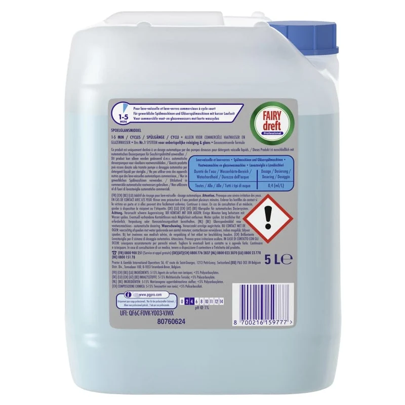 Fairy Professional Klarspüler für Spülmaschinen, 5 l