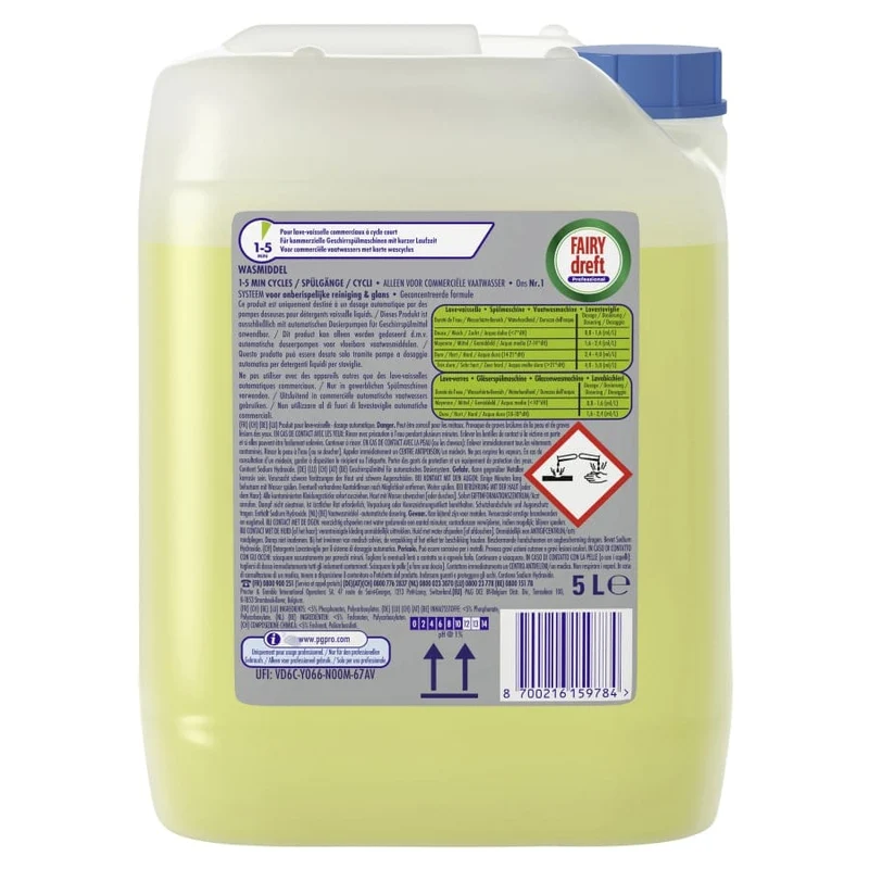 Fairy Professional Reiniger für Spülmaschinen, flüssig, 5 l