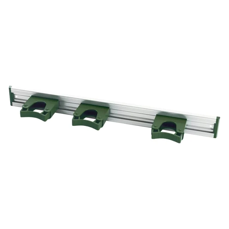 Haug Alu-Geräteleiste, Wandhalterung für Besenstiele, 3 Halter