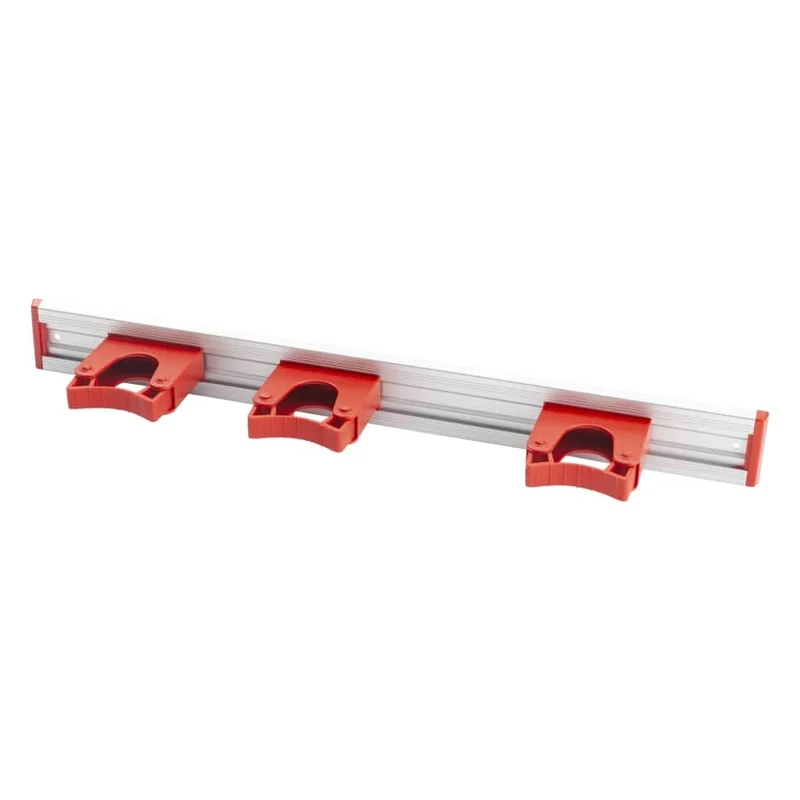 Haug Alu-Geräteleiste, Wandhalterung für Besenstiele, 3 Halter