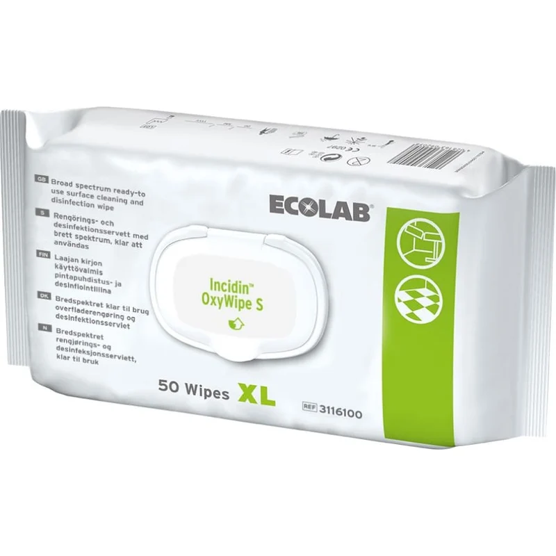 ECOLAB Incidin OxyWipe S XL Reinigungs- und Desinfektionstücher
