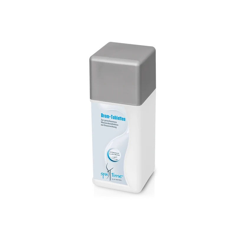 BAYROL SpaTime Brom-Tabletten 0,8 kg geruchsarme Wasserdesinfektion mit Dauerwirkung | Flasche (800 g)