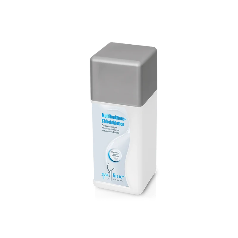 BAYROL SpaTime Multifunktions-Chlortabletten 20g 1 kg gegen Algen, Bakterien | Flasche (1 kg)