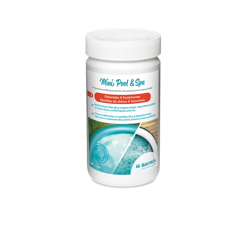 BAYROL Mini Pool & Spa Chlortabs 5 Funktionen 1 kg zur Algenverhütung | Dose (1 kg)