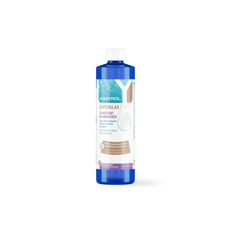 BAYROL Superklar 0,5 L Flüssiges Konzentrat mit Klarmach-Effekt | Flasche (500 ml)