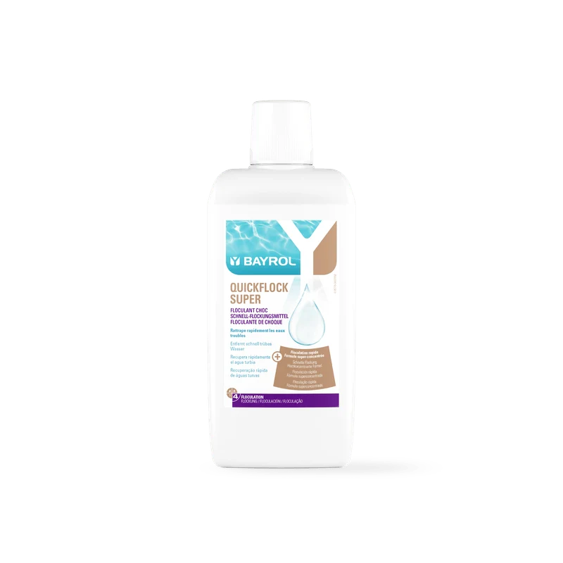 BAYROL Quickflock Super 1 L Flockmittel zur schnellen Entfernung von Trübungen | Flasche (1 l)