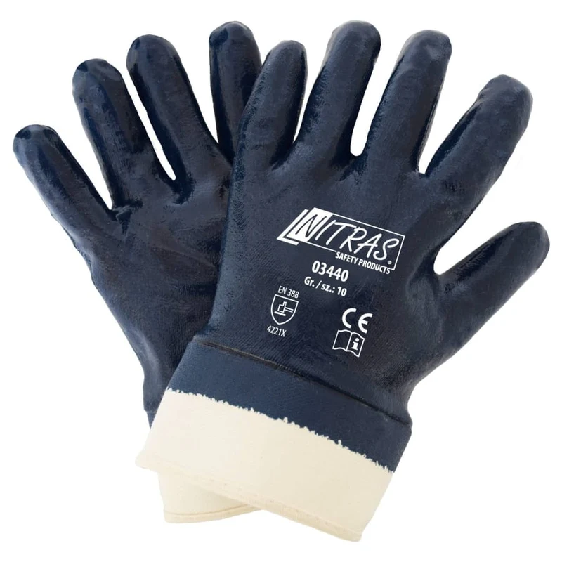 NITRAS Nitrilhandschuhe, vollbeschichtet, blau