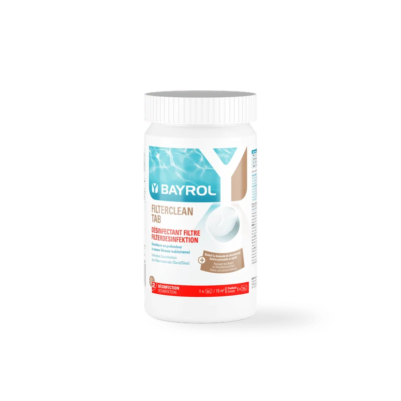 BAYROL Filterclean Tab 1 kg Chlortabletten für 2-fach-Desinfektion von Sandfiltern | Dose (1 kg)