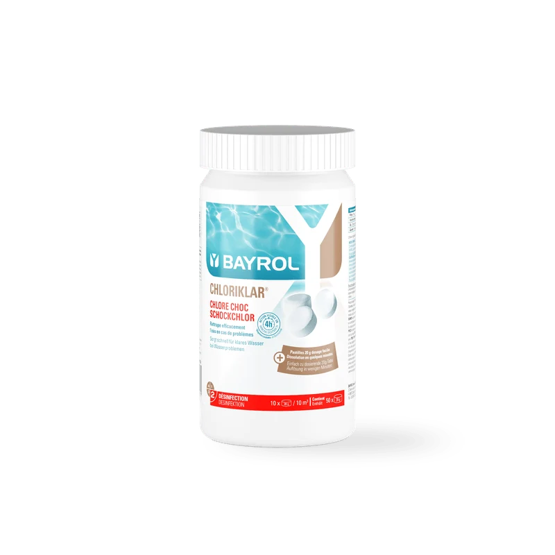 BAYROL Chloriklar® von Trichlorisocyanursäure mit hohem Aktivchlorgehalt
