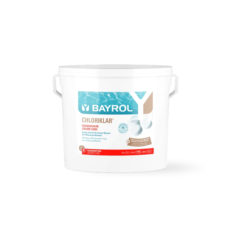 BAYROL Chloriklar® von Trichlorisocyanursäure mit hohem Aktivchlorgehalt