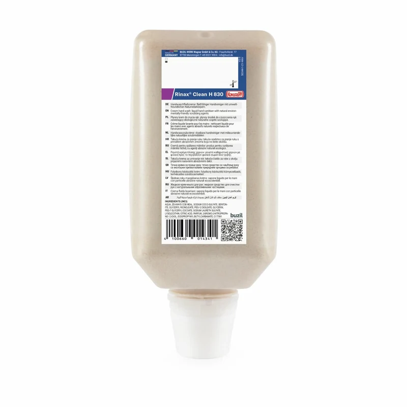 Buzil Rinax Clean H 830 Handwaschfließcreme mit Naturreibekörpern