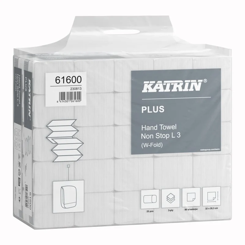 Katrin Plus W-Falz Falthandtücher Non Stop L 3-lagig, 90 Blatt