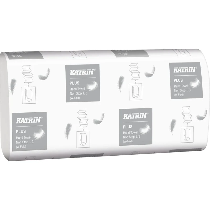 Katrin Plus W-Falz Falthandtücher Non Stop L 3-lagig, 90 Blatt