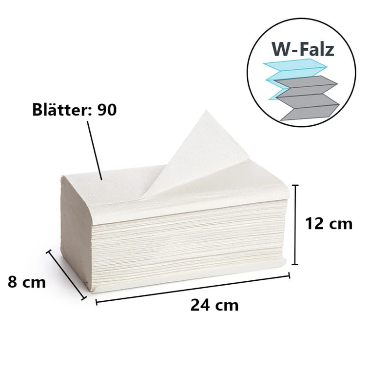 Katrin Plus W-Falz Falthandtücher Non Stop L Wide 3-lagig, 90 Blatt