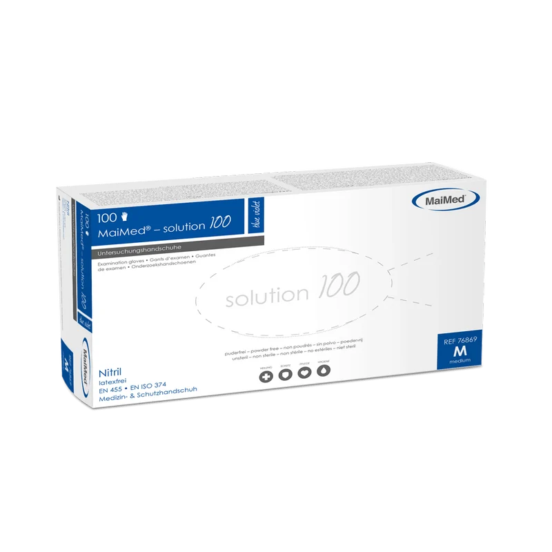 MaiMed-solution100 Latexfreie-Handschuhe, blue violet, unsteril puderfrei, 100St./Box