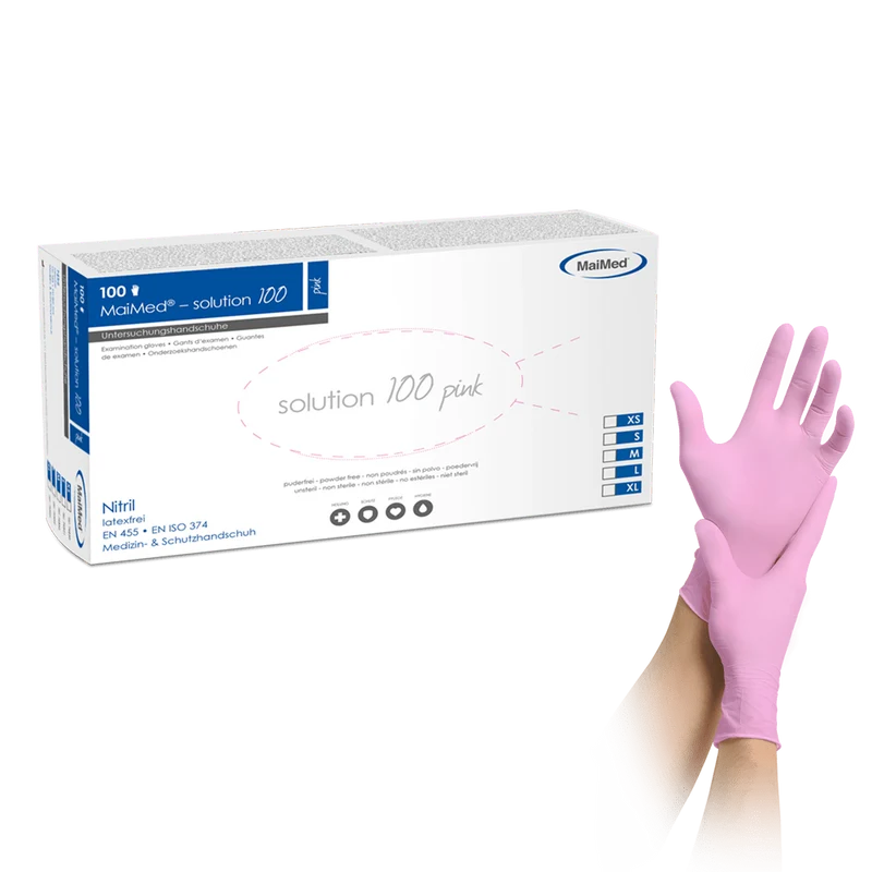 MaiMed-solution100 pink unsteril, puderfrei Latexfreier Handschuh, blau, 100St./Box