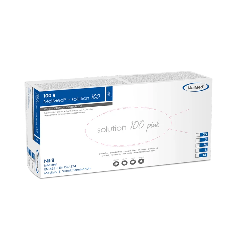 MaiMed-solution100 pink unsteril, puderfrei Latexfreier Handschuh, blau, 100St./Box
