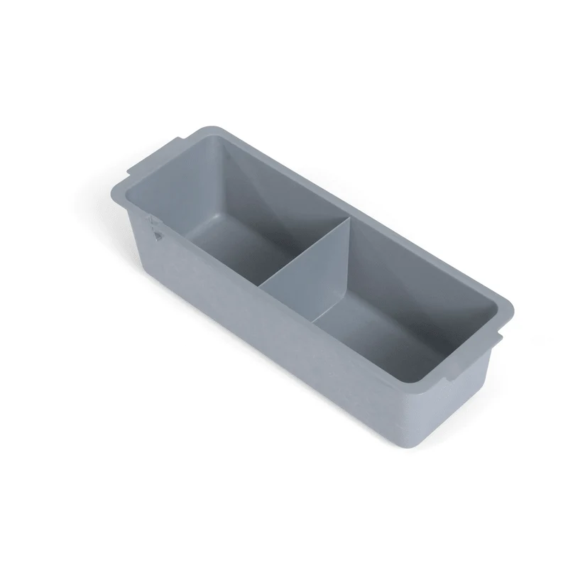 Numatic Ablageschale schmal 120 mm tief mit Facheinteilung, grau | Packung (1 Stück)
