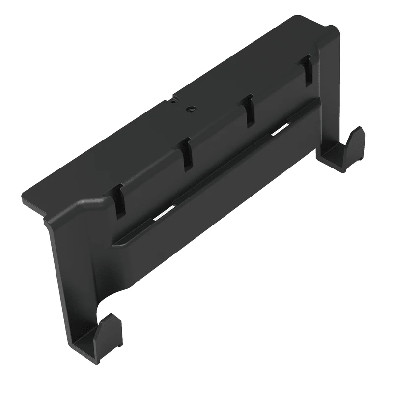 Numatic Toolbar mit 2 Haken und vier T-Slots, zum Anbringen von Stielhalter, Haken oder T | Packung (1 Stück)