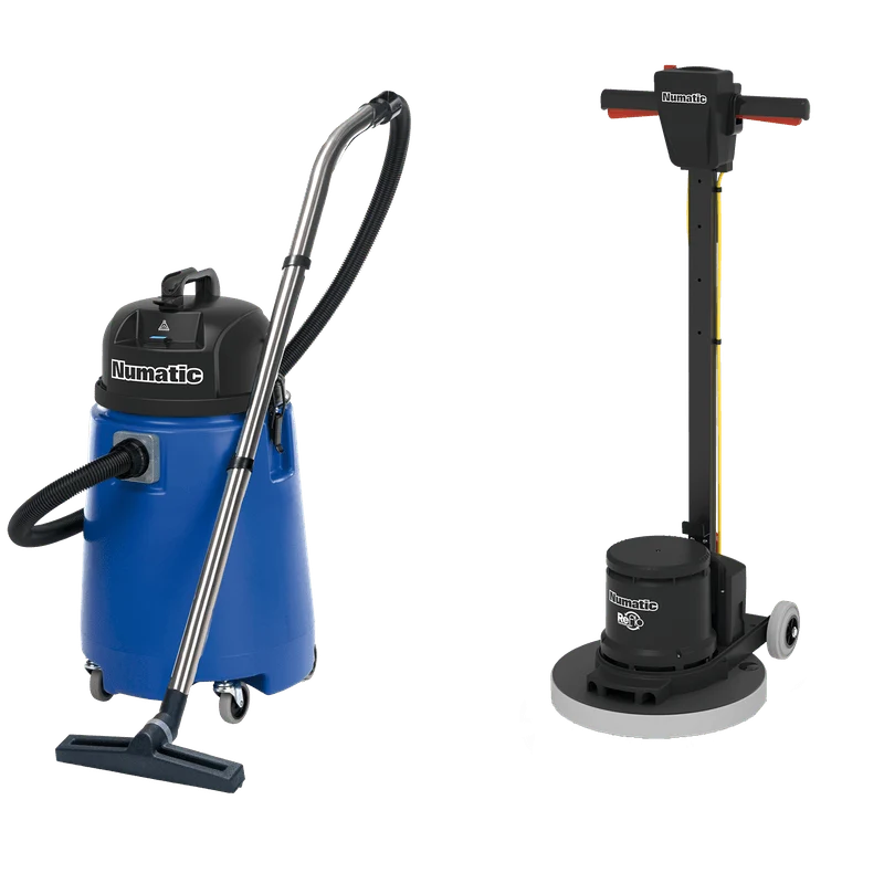 Numatic Einscheibenmaschine HFM1515R / ESM-Set 5B mit Wassersauger WV800-2 und PadLoc Trei | Packung (1 Stück)