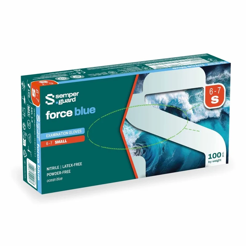 Semperguard® force blue Nitrilhandschuhe, puderfrei, blau
