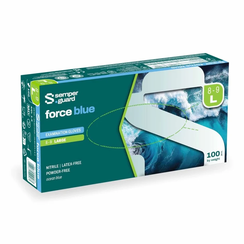 Semperguard® force blue Nitrilhandschuhe, puderfrei, blau