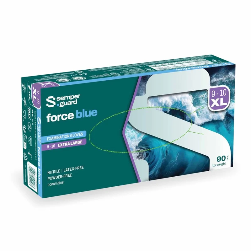 Semperguard® force blue Nitrilhandschuhe, puderfrei, blau