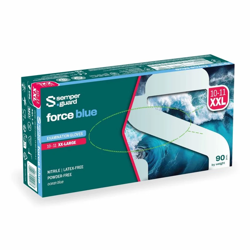 Semperguard® force blue Nitrilhandschuhe, puderfrei, blau