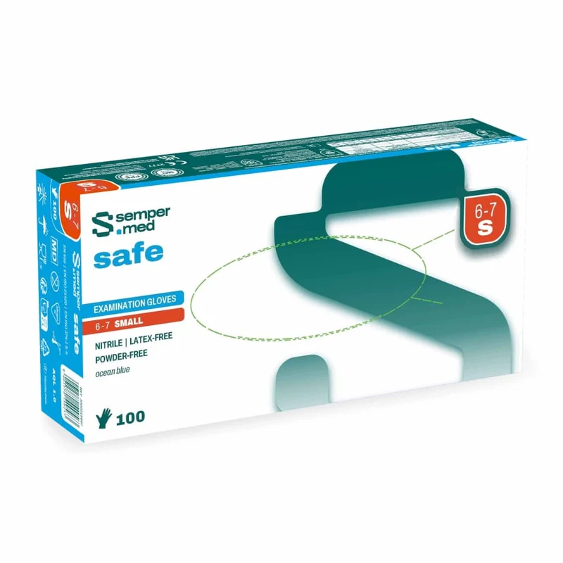Sempermed® safe Nitrilhandschuhe, puderfrei, blau