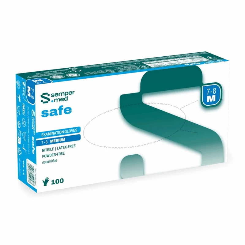 Sempermed® safe Nitrilhandschuhe, puderfrei, blau