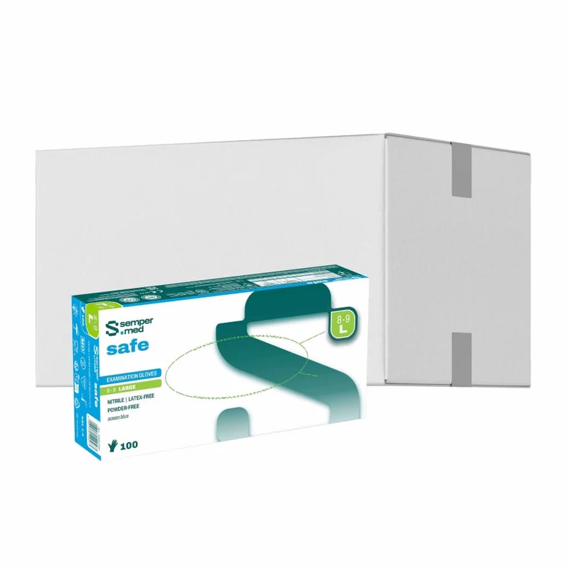 Sempermed® safe Nitrilhandschuhe, puderfrei, blau